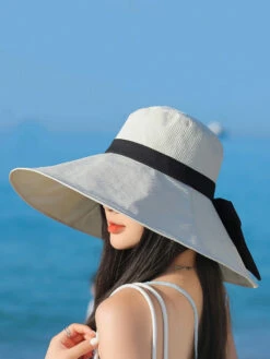 Women Summer Colorblock Sunproof Bowknot Hat QW1022 -Ada Fashion 02 9b6dd634 d7f3 42a4 9857 e30f2e98b78d