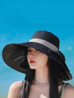 Women Summer Colorblock Sunproof Bowknot Hat QW1022 -Ada Fashion 03 102758fe 60af 4b88 b2eb 3967a5237bbd