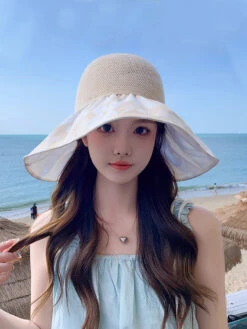 Women Summer Flower Spliced Bowknot Sunproof Hat AA1028 -Ada Fashion 03 ad0d326d c41c 4cde a9ce a8ec643192bc