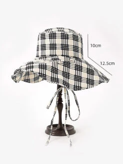 Women Summer Artsy Plaid Sunproof Large Brim Hat ZZ1042 -Ada Fashion 03 cd80cb55 7943 49cd acb7 80229e7e34ba