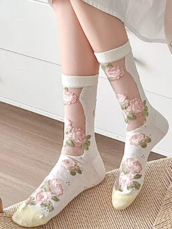3 Pairs Women Elegant Flower Lace Spliced Thin Socks ZZ1010 -Ada Fashion 03 e8f64603 ba00 4f71 834d 46c235a3bfdc