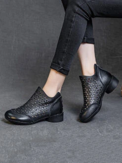 Women Summer Casual Leather Soft Cutout Boots UI1029 -Ada Fashion 03 ed337536 dc3e 45ff bccb 449b2c487283