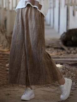 Women Vintage Summer Tie-dye Ramie Wide-leg Pants IO1009 21 Women Vintage Summer Tie-dye Ramie Wide-leg Pants IO1009 -Ada Fashion 04 2d234fd3 456f 4614 af52 86a38c9ced9a