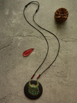 Women Ethnic Alloy Tassel Wooden Sweater Necklace CO1033 -Ada Fashion 04 3c0d8fd3 53e1 463f ad4b 94252035be8b
