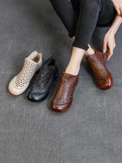 Women Summer Casual Leather Soft Cutout Boots UI1029 -Ada Fashion 04 53468cb2 1f28 45b5 86f7 42fff1176afa