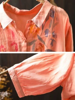 Women Artsy Summer Flower Print Ramie Blouse PA1033 -Ada Fashion 04 7459bd05 a4fa 4614 a2fd 810dcda7a979