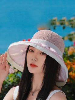 Women Summer Colorblock Large Brim Bowknot Hat WE1003 -Ada Fashion 04 b2ca172f eaa8 4e13 8a85 0c7e11df5d5d