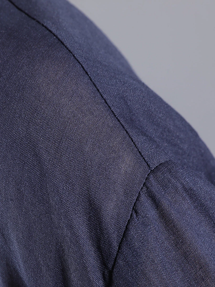 Plus Size Women Artsy Solid Button-up 100%Ramie Blouse PA1040 9 Plus Size Women Artsy Solid Button-up 100%Ramie Blouse PA1040 - Image 7