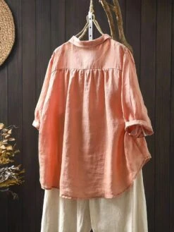 Women Artsy Summer Flower Print Ramie Blouse PA1033 -Ada Fashion 05 54248582 f8fd 45f9 94ef d5cb6a2fff7d