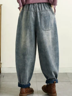 Women Summer Denim Solid Spliced Harem Pants QW1016 -Ada Fashion 05 e412c8a9 109a 412c a4e8 93a382e3838a