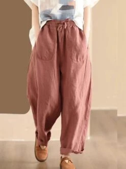 Women Summer Solid Linen Loose Harem Pants BN1006 -Ada Fashion 07 6a09faa5 e29f 4965 bae3 0409c2bd43a4