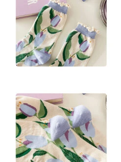 5 Pairs Women Artsy Flower Cotton Socks IO1012 -Ada Fashion 09 7feed257 3420 4bfa b95f c23ffe0a6be8