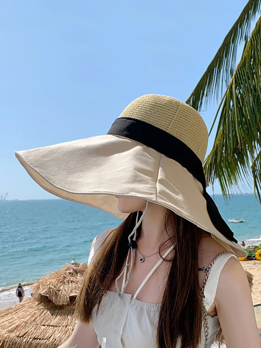 Women Casual Solid Large Brim Sunproof Hat XX1005 10 Women Casual Solid Large Brim Sunproof Hat XX1005 - Image 8