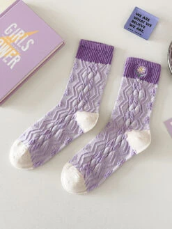 5 Pairs Women Artsy Flower Cotton Socks IO1012 -Ada Fashion 11 64418ebb 41bd 4c01 87d0 bf1d4c54cf62