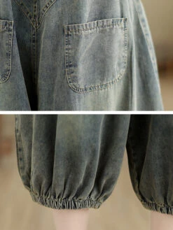 Women Retro Summer Solid Pocket Denim Jumpsuits FG1035 -Ada Fashion 13 c9a13a7f 53a6 48f5 a404 0934956e53c1