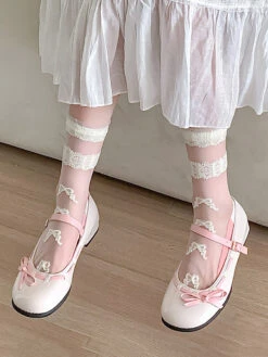 3 Pairs Women Elegant Flower Lace Spliced Thin Socks BN1032 -Ada Fashion 18 fc2f5299 43be 42f7 8667 097fb63be422