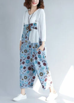 Casual Light Grey Pockets Patchwork Floral Denim Jumpsuits LY3968 -Ada Fashion 1f7ee79717bac94c7db67bf127477e73 3c61fc1c 79c5 4c93 90dc 6468a2832878