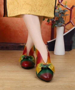 Soft Flats Women Bow Ankle Boots -Ada Fashion 2023 New Soft Flats Colorful Ethnic Style Women Bow Ankle Boots Ada Fashion 173758078