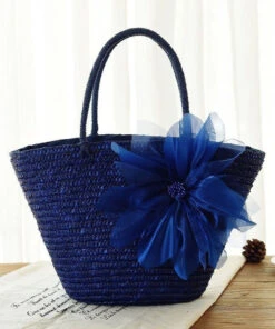 2024 Fashion Purple Flower Grass Woven Handbag HJ1009 -Ada Fashion 2024 Fashion Purple Flower Grass Woven Handbag3