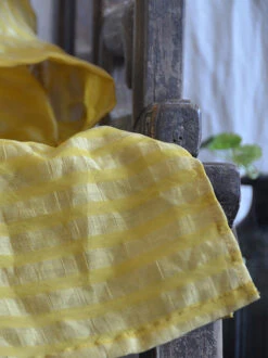 Women Artsy Solid Stripe Linen O-Neck Blouse CO1027 -Ada Fashion 20240407 145423 052 d242c298 82c5 4187 a0d8 931898530e0b