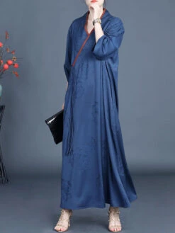 Women Summer Ethnic Flower Jacquard Robe Dress XX10508 -Ada Fashion 20240419 154219 161