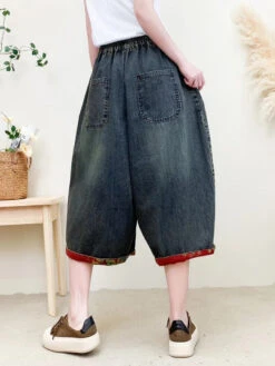 Women Summer Vintage Flower Embroidery Denim Pants QW1024 -Ada Fashion 20240426 161601 120