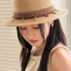 Women Summer Ethnic Straw Flat Top Travel Hat IO1026 -Ada Fashion 20240508 143908 078