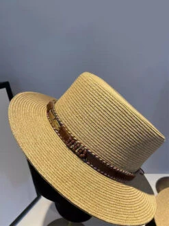 Women Summer Ethnic Straw Flat Top Travel Hat IO1026 -Ada Fashion 20240508 143908 087