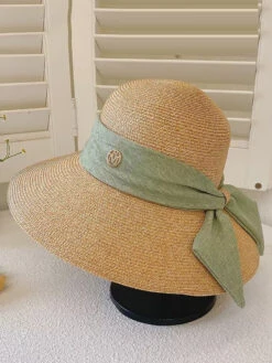 Women Summer Straw Colorblock Sunproof Travel Hat AH414 -Ada Fashion 20240508 144218 108