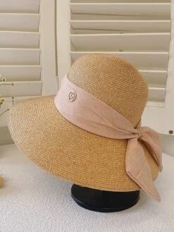 Women Summer Straw Colorblock Sunproof Travel Hat AH414 -Ada Fashion 20240508 144218 109