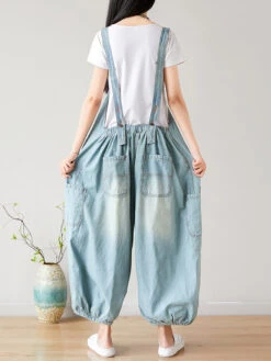 Women SummerRetro Frayed Washed Denim Jumpsuits FG1034 17 Women SummerRetro Frayed Washed Denim Jumpsuits FG1034 -Ada Fashion 20240513 104541 041