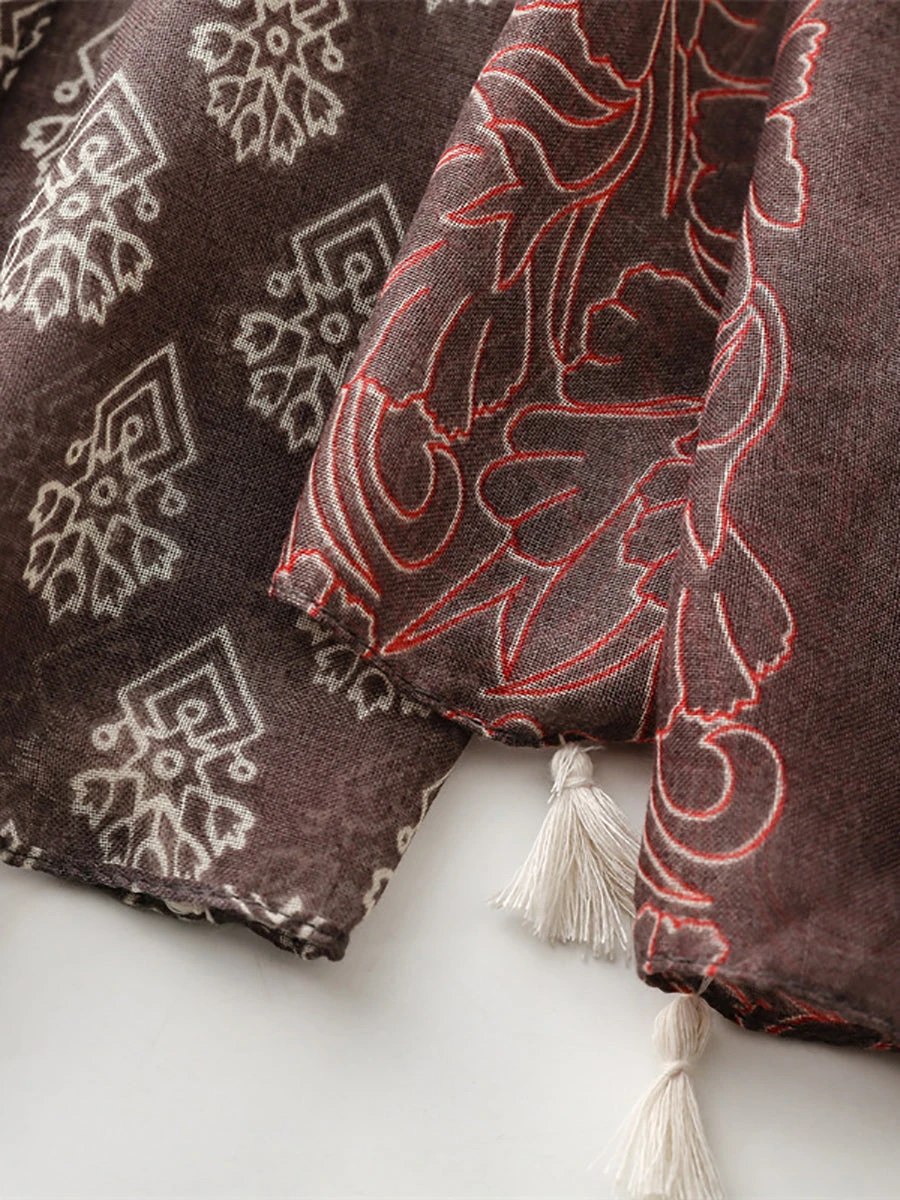 Women Summer Ethnic Spliced Tassel Shawl Scarf FG1023 9 Women Summer Ethnic Spliced Tassel Shawl Scarf FG1023 - Image 7