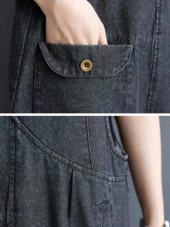 Women Summer Solid Casual Loose Denim Jumpsuits XX1050 -Ada Fashion 26 1e7ec1a8 ff1a 4f08 bbfc 9d0b61a0330e