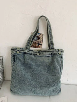 Women Vintage Solid Pocket Denim Handbag Shoulder Bag BN1033 -Ada Fashion 27 ccafde9e 3a34 43e7 834f 9351540b4f3f
