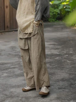 Women Spring Vintage Dot Spliced Cotton Straight-leg Pants SC1019 -Ada Fashion 28 f8b33c3a 1ee7 4335 8565 ffce74d3e45f