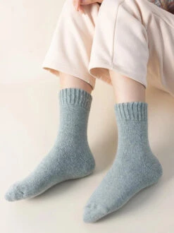 Women Solid Winter Wool Socks -Ada Fashion 4 Pairs Women Solid Winter Wool Socks Ada Fashion 177797962