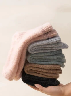 Women Solid Winter Wool Socks -Ada Fashion 4 Pairs Women Solid Winter Wool Socks Ada Fashion 177798661