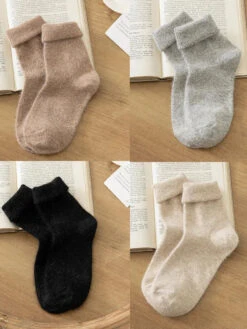 Women Winter Wool Socks -Ada Fashion 4 Pairs Women Winter Warm Wool Socks Ada Fashion 178135378