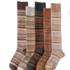 Women Stripe Knitted Long Socks -Ada Fashion 5 Pairs Women Casual Stripe Knitted Long Socks Ada Fashion 178122627