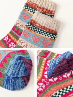 Women Winter Warm Socks FA312 -Ada Fashion 5 Pairs Women Ethnic Winter Warm Socks Ada Fashion 178142861