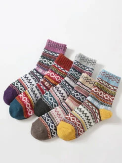 Retro Knitted Socks