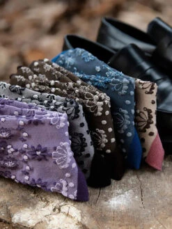 Women Vintage Flower Jacquard Socks -Ada Fashion 5 Pairs Women Vintage Flower Jacquard Socks Ada Fashion 177982311