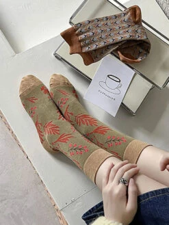 Women Warm Socks -Ada Fashion 5 Pairs Women Vintage Warm Socks Ada Fashion 178136458