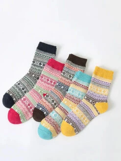 Women Winter Thicken Socks -Ada Fashion 5 Pairs Women Winter Thicken Socks Ada Fashion 178127961