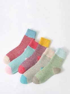 Women Winter Thicken Socks -Ada Fashion 5 Pairs Women Winter Thicken Socks Ada Fashion 178128295