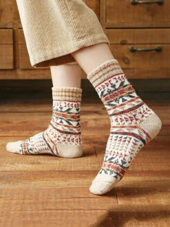 Women Winter Thicken Socks -Ada Fashion 5 Pairs Women Winter Thicken Socks Ada Fashion 178128452