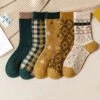 Women Wool Jacquard Socks -Ada Fashion 5 Pairs Women Winter Wool Jacquard Socks Ada Fashion 178168187