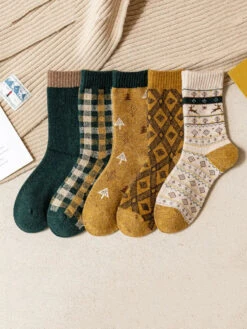 Women Wool Jacquard Socks