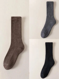 Women Solid Winter Cotton Socks -Ada Fashion 6 Pairs Women Solid Winter Cotton Socks Ada Fashion 177763540