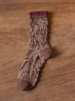 Women Vintage Floral Jacquard Socks -Ada Fashion 6 Pairs Women Vintage Floral Jacquard Socks Ada Fashion 178034631